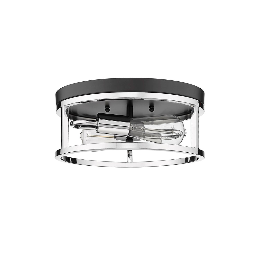 Flush Mount In Black & Chrome Finish