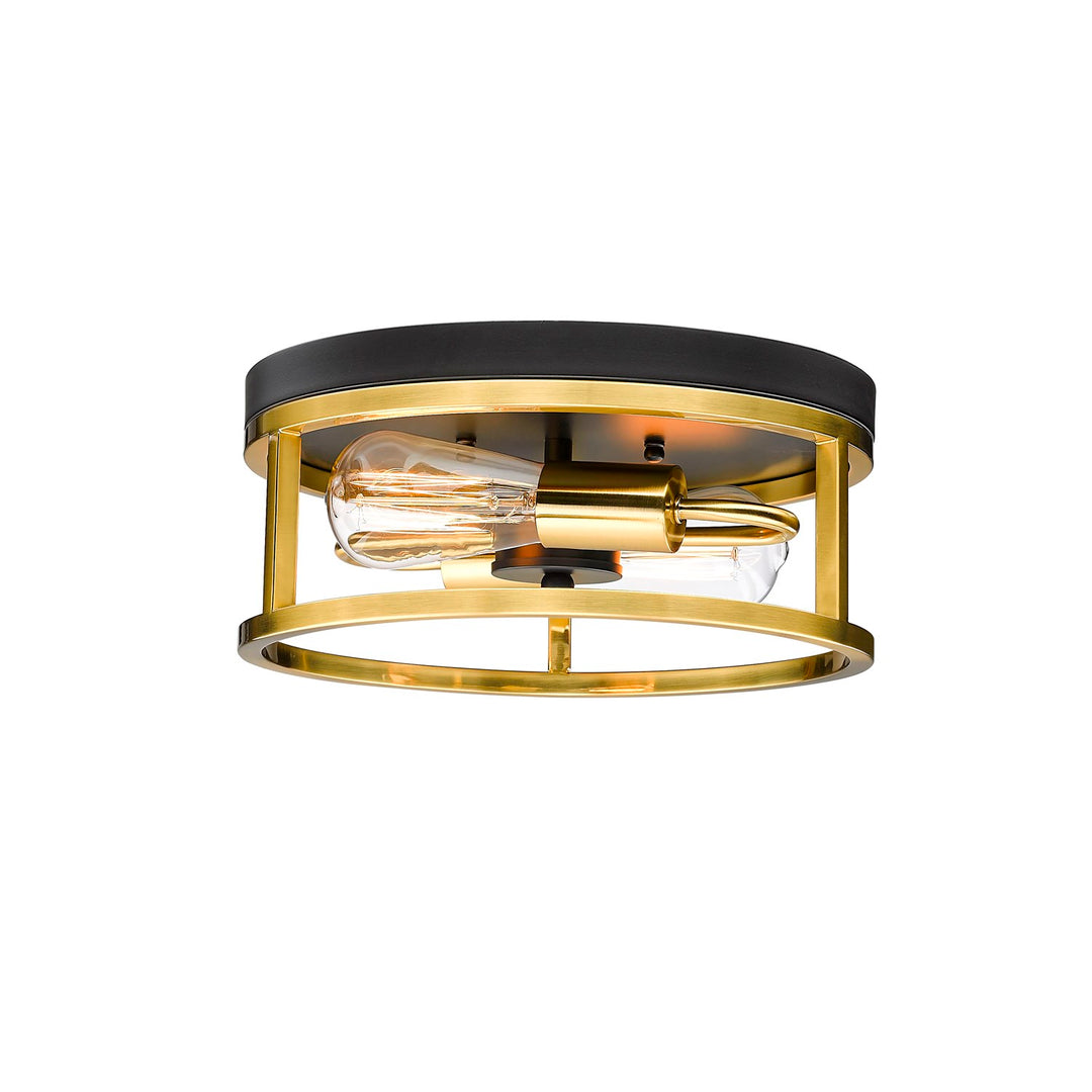 Flush Mount In Black & Gold Finish