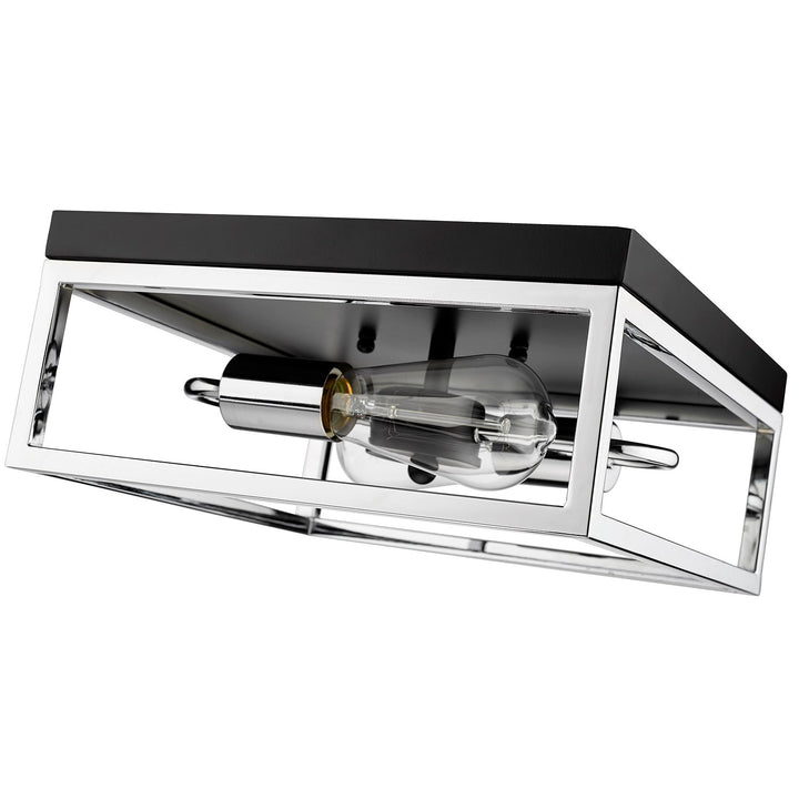 Flush Mount In Black & Chrome Finish