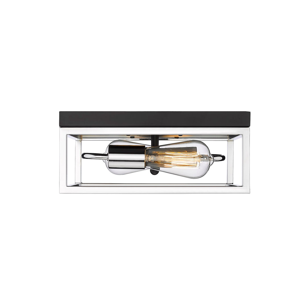 Flush Mount In Black & Chrome Finish