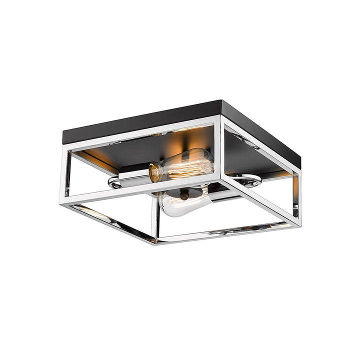 Flush Mount In Black & Chrome Finish