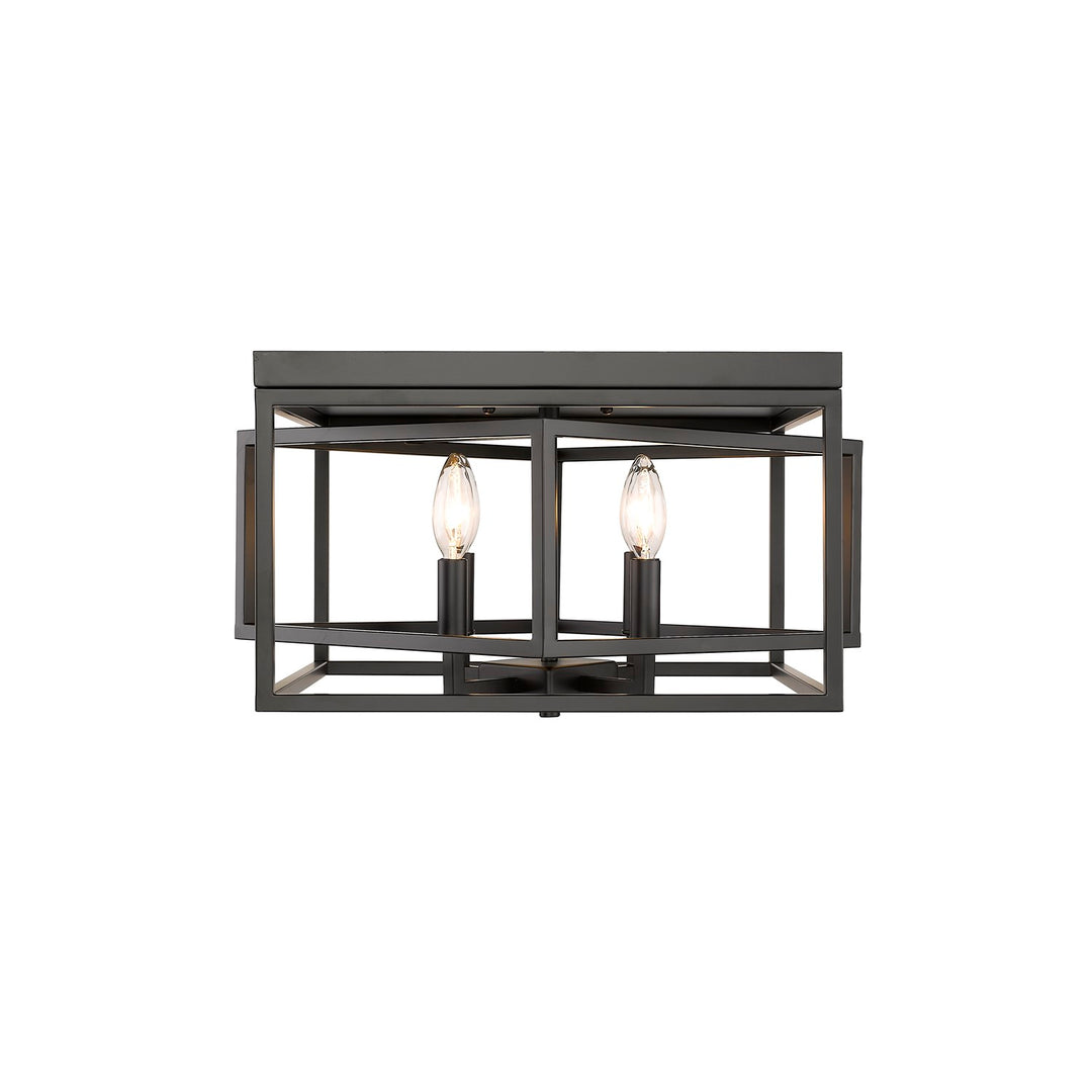 Flush Mount In Black Finish by Bethel