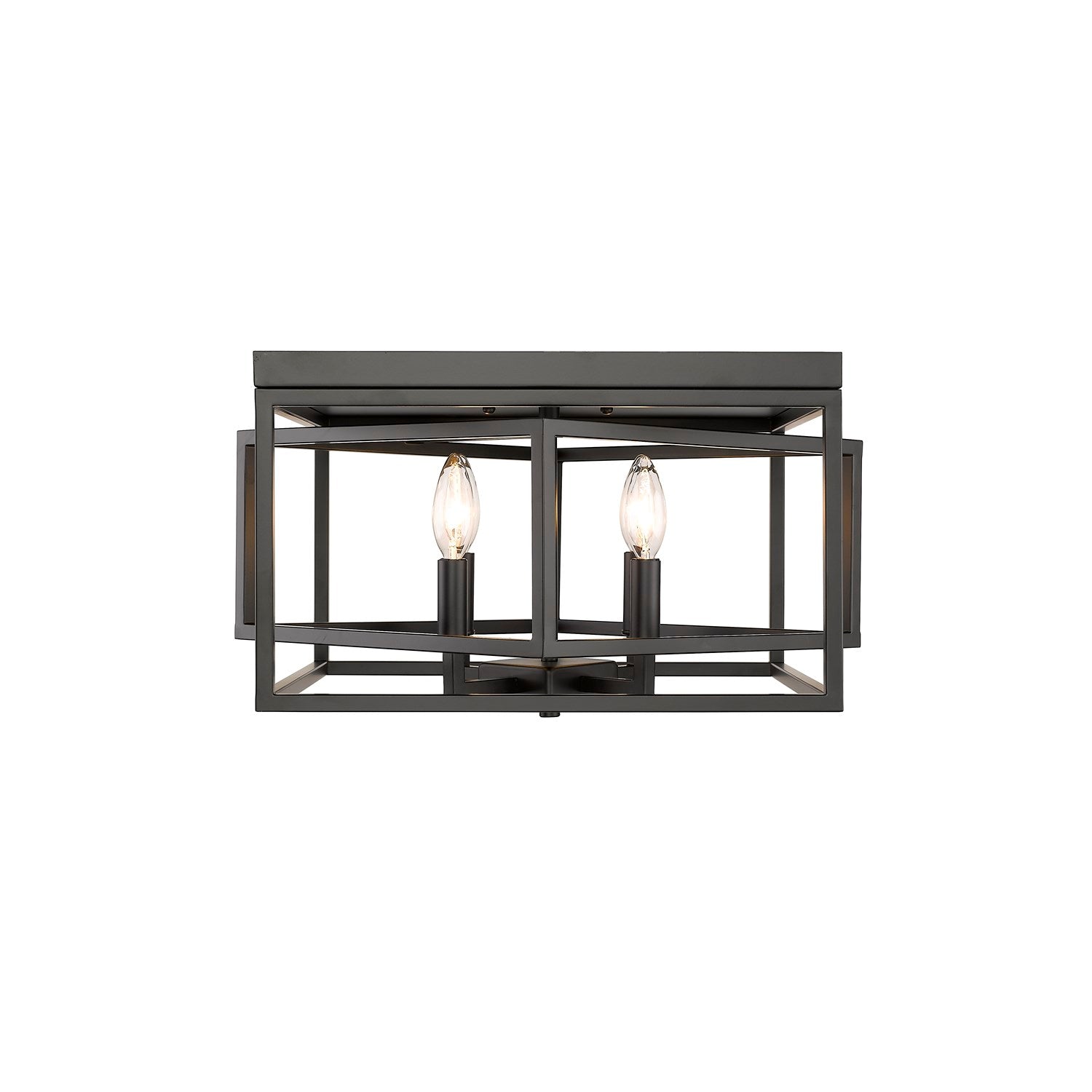 Flush Mount In Black Finish by Bethel