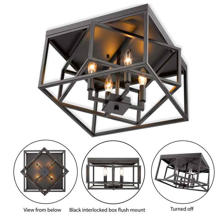 Flush Mount In Black Finish