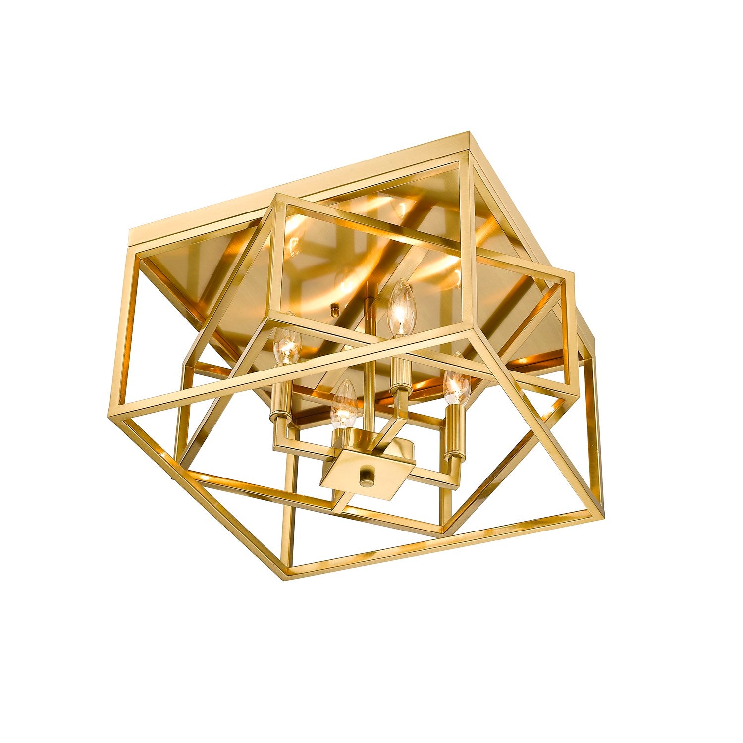 Flush Mount In Gold Finish by Bethel