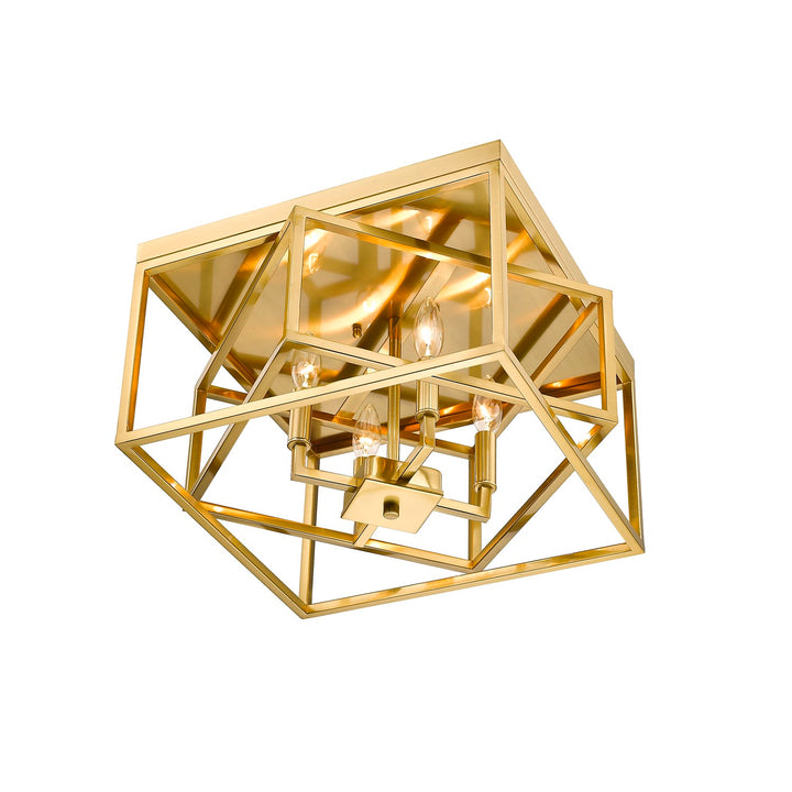 Flush Mount In Gold Finish by Bethel