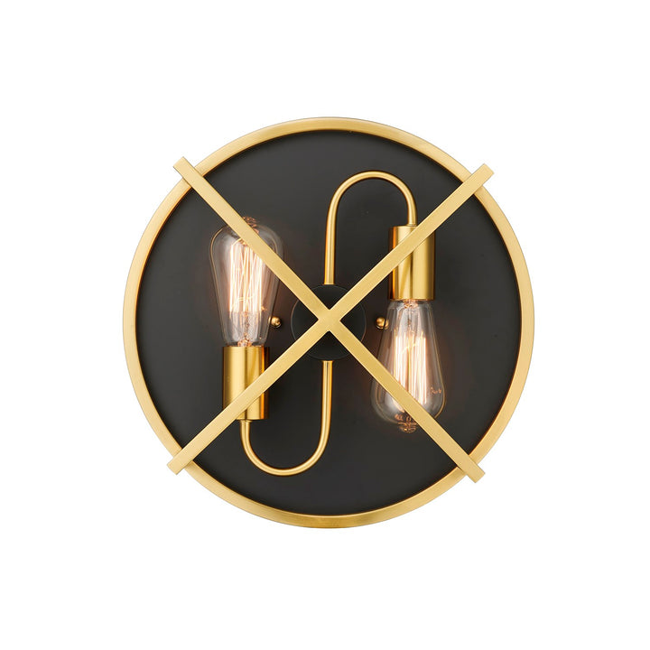 Flush Mount In Black & Gold Finish
