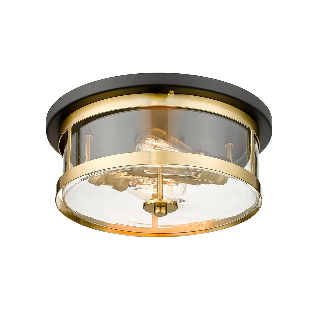 Flush Mount In Black & Gold Finish by Bethel
