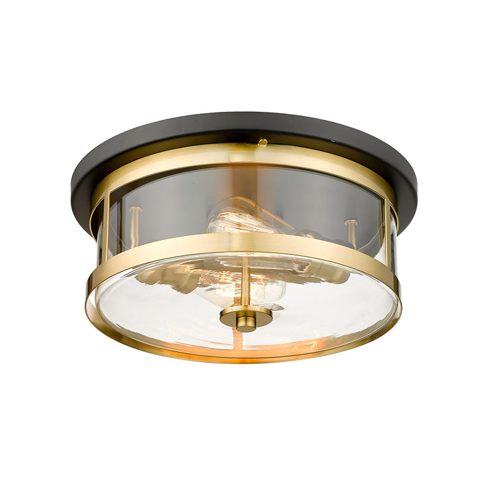 Flush Mount In Black & Gold Finish by Bethel