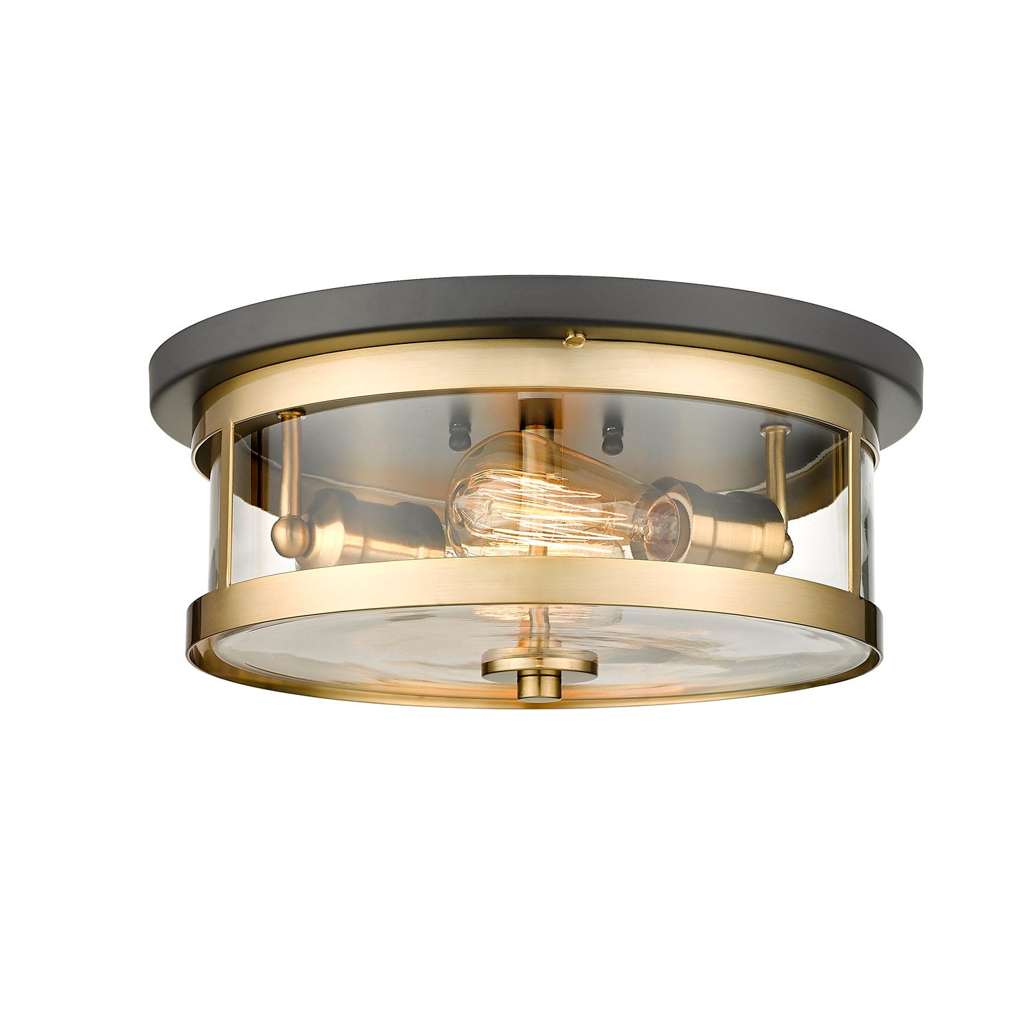 Flush Mount In Black & Gold Finish