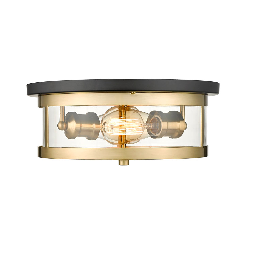 Flush Mount In Black & Gold Finish