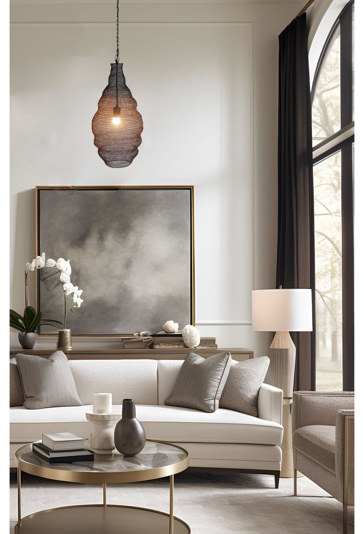 Pendant In Satin Black Finish by Bethel