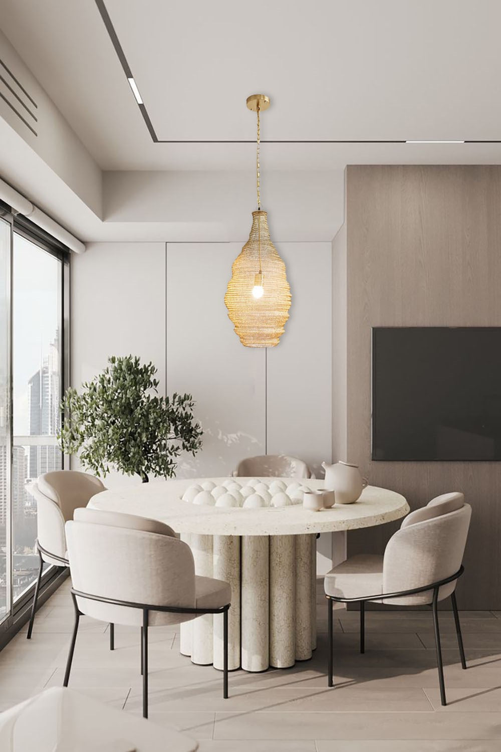 Pendant In Gold Finish by Bethel