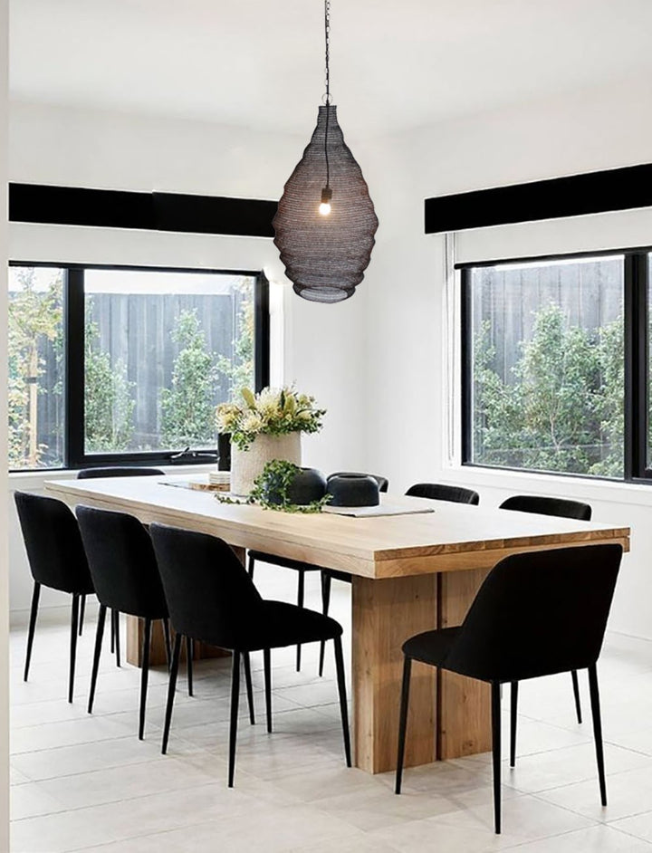 Pendant In Satin Black Finish by Bethel