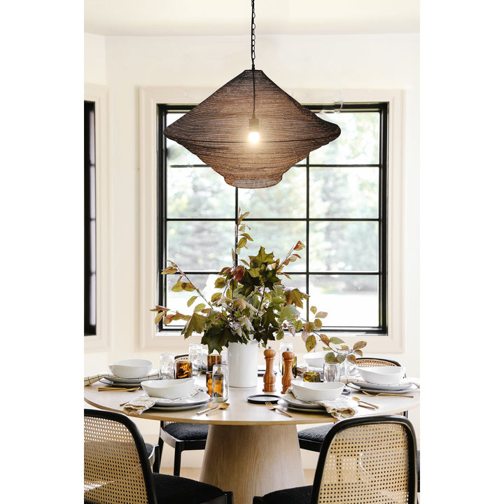 Pendant In Satin Black Finish by Bethel