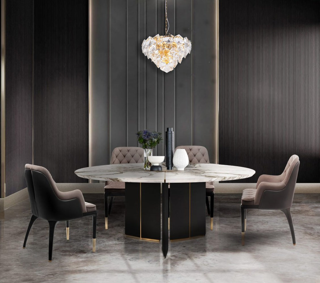 Chandelier In Gold Finish by Bethel