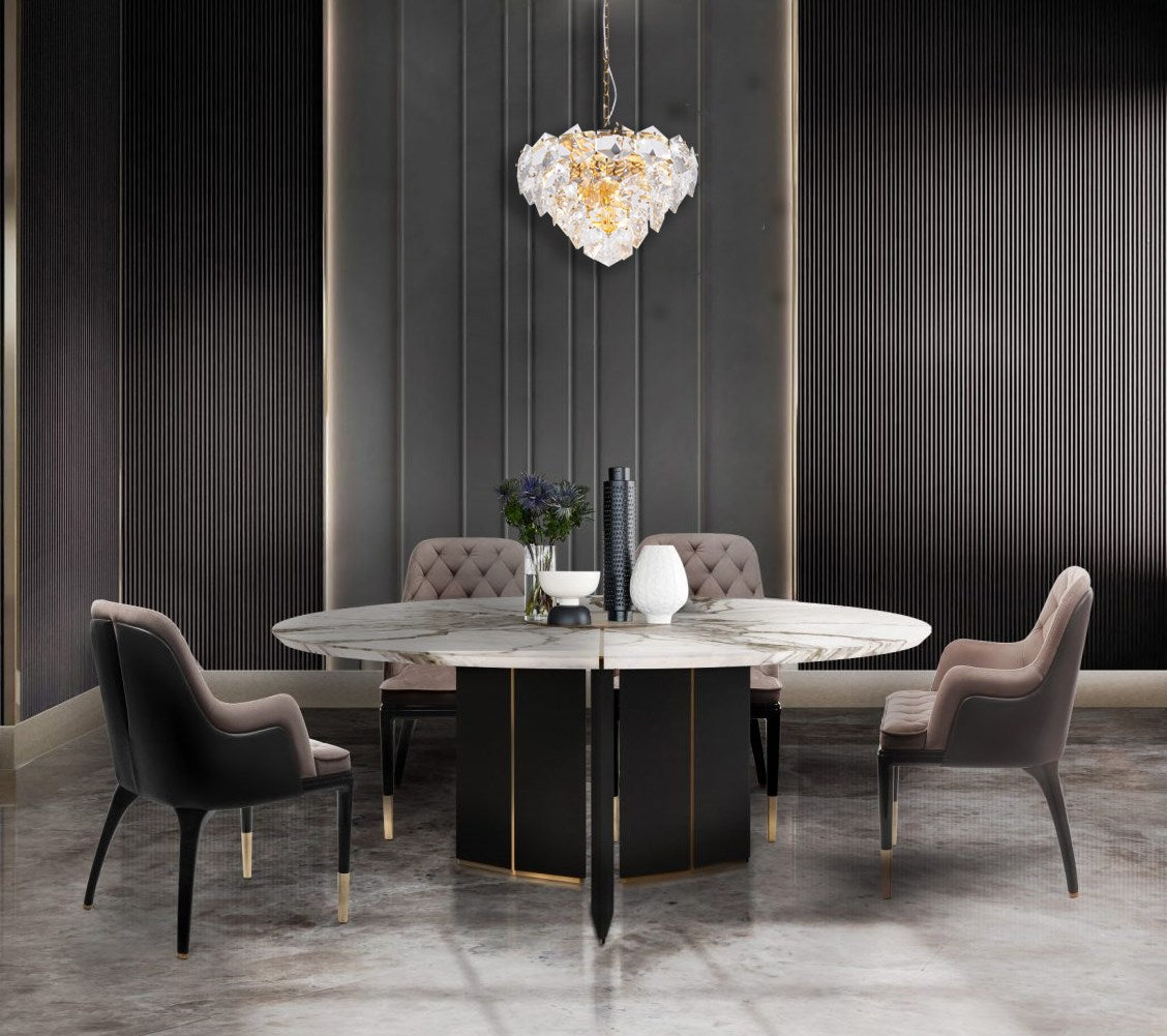 Chandelier In Gold Finish by Bethel