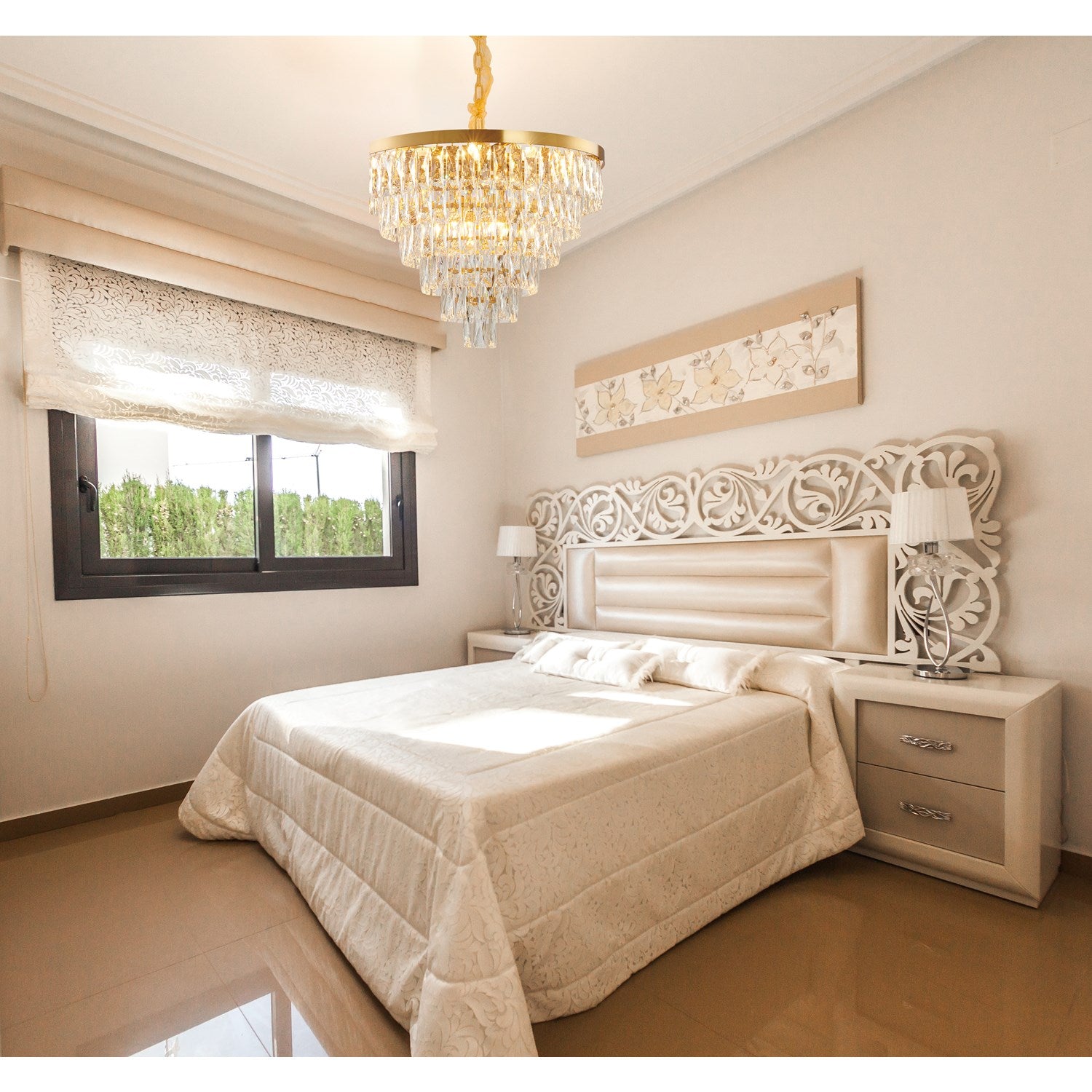 Chandelier In Gold Finish by Bethel