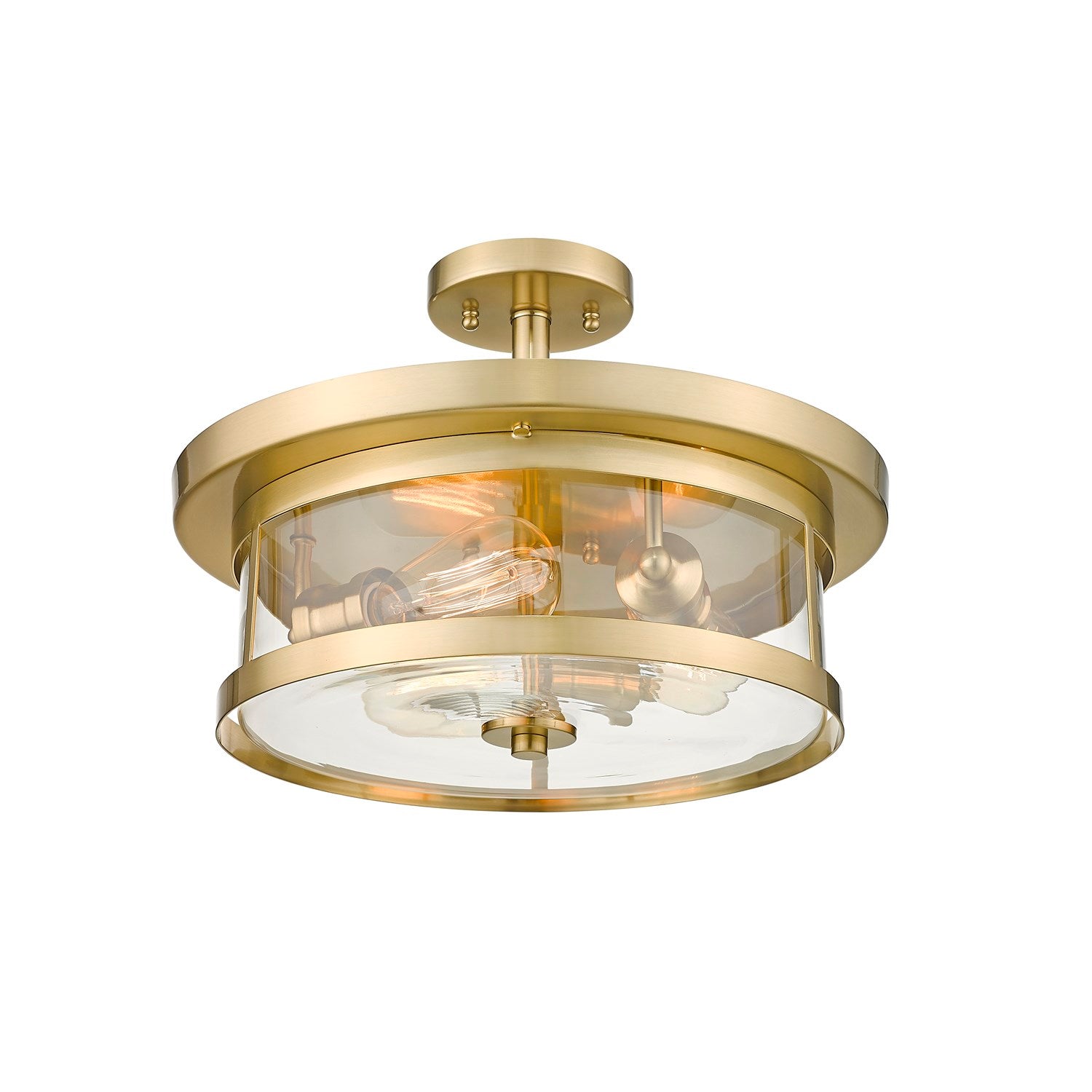 Semi Flush Mount In Gold Finish by Bethel