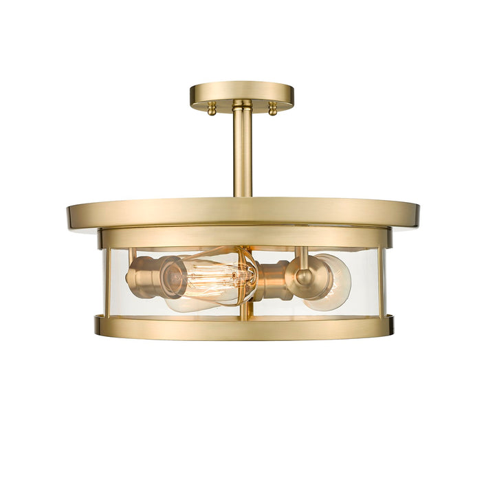 Semi Flush Mount In Gold Finish