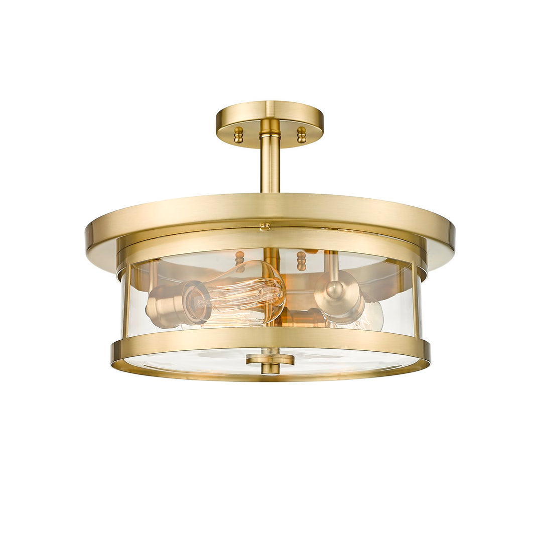Semi Flush Mount In Gold Finish