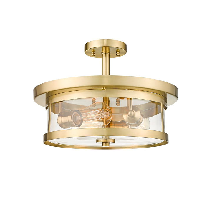 Semi Flush Mount In Gold Finish