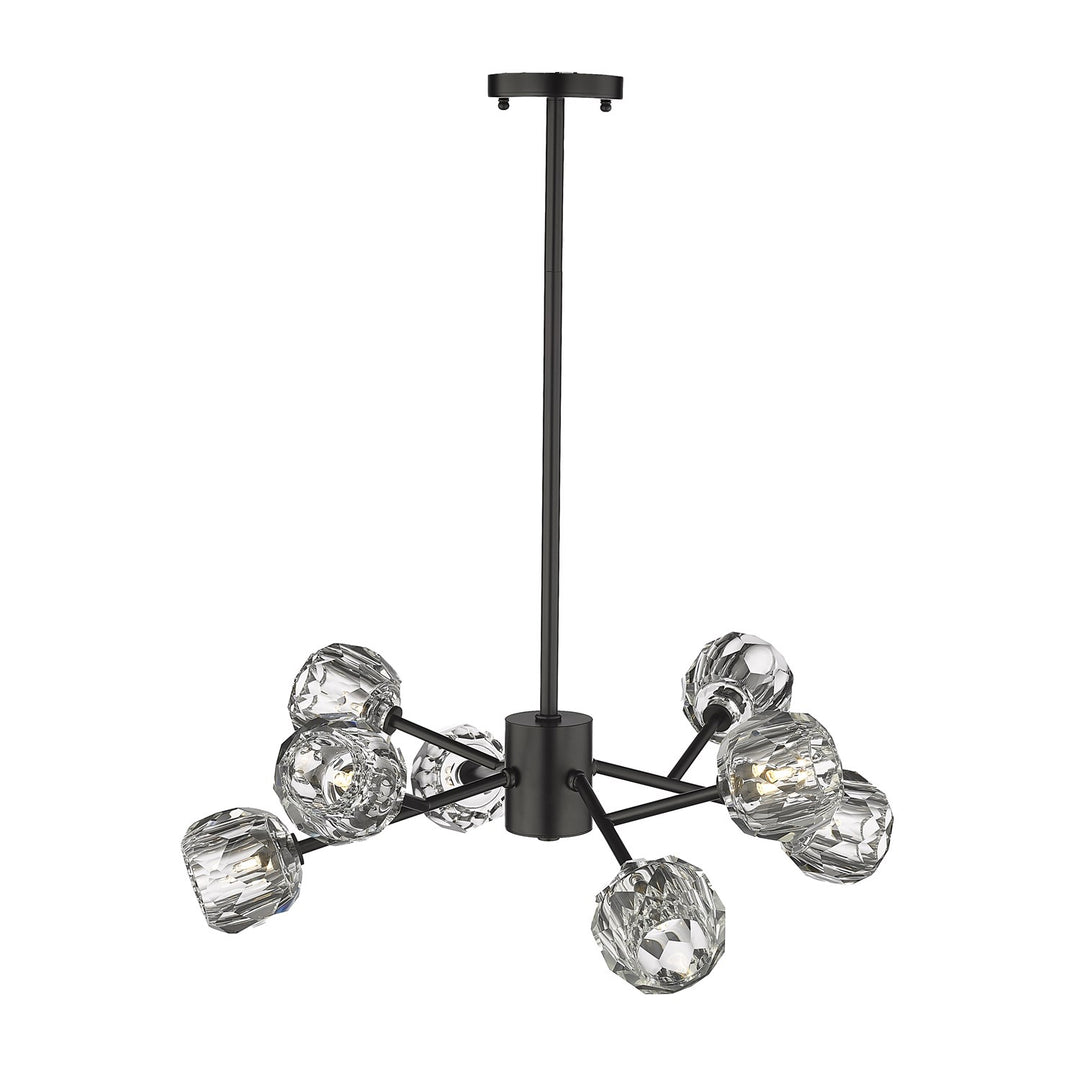 Chandelier In Black Finish by Bethel