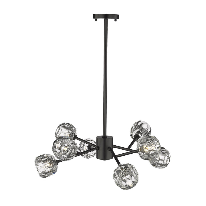 Chandelier In Black Finish by Bethel