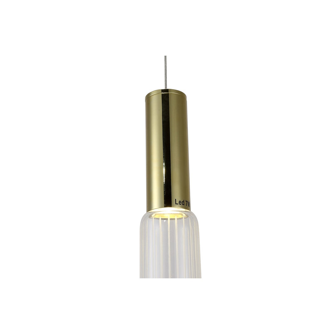 Led Pendant In Gold Finish