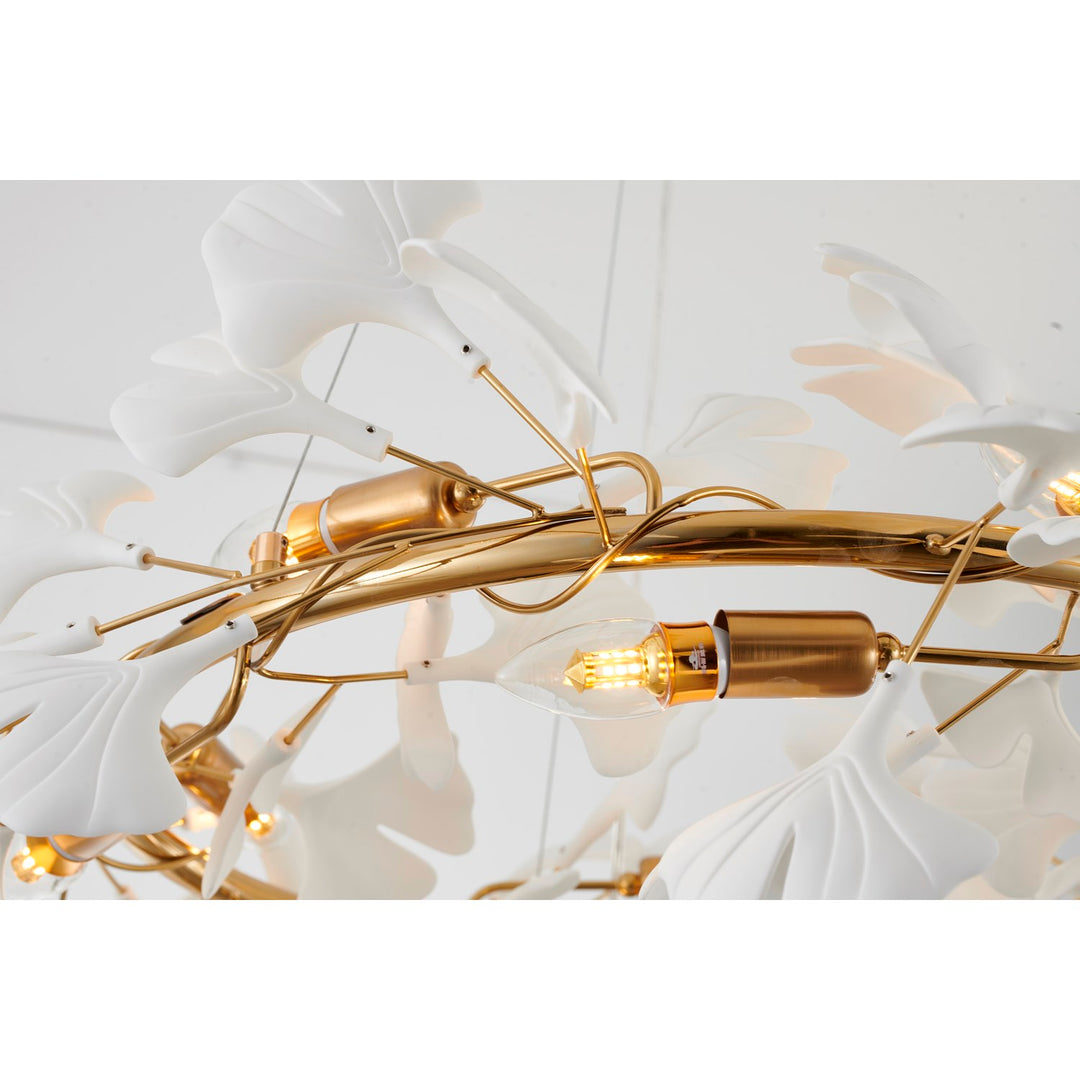 Chandelier In Brass Finish