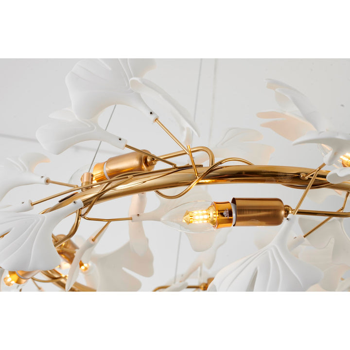 Chandelier In Brass Finish