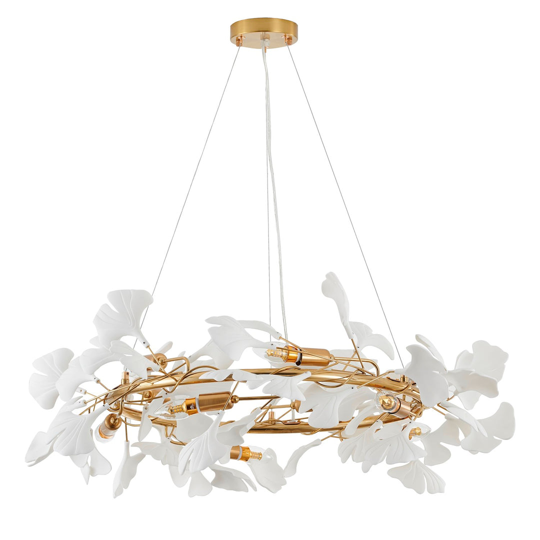 Chandelier In Brass Finish