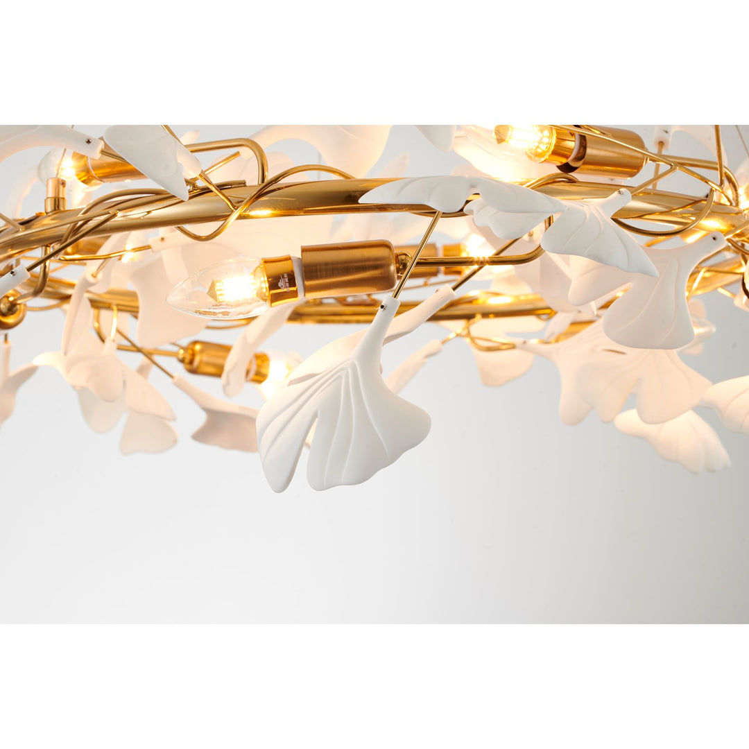 Chandelier In Brass Finish