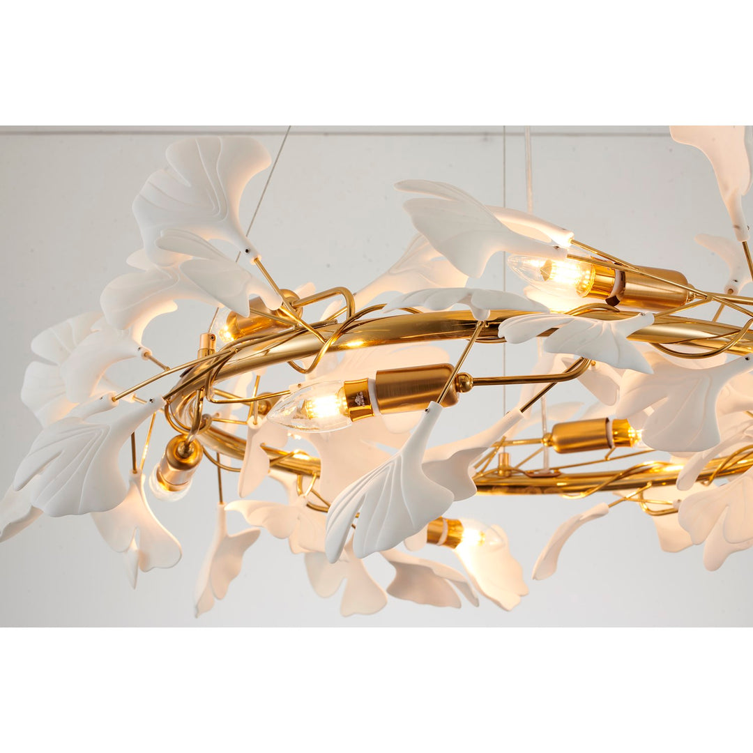 Chandelier In Brass Finish