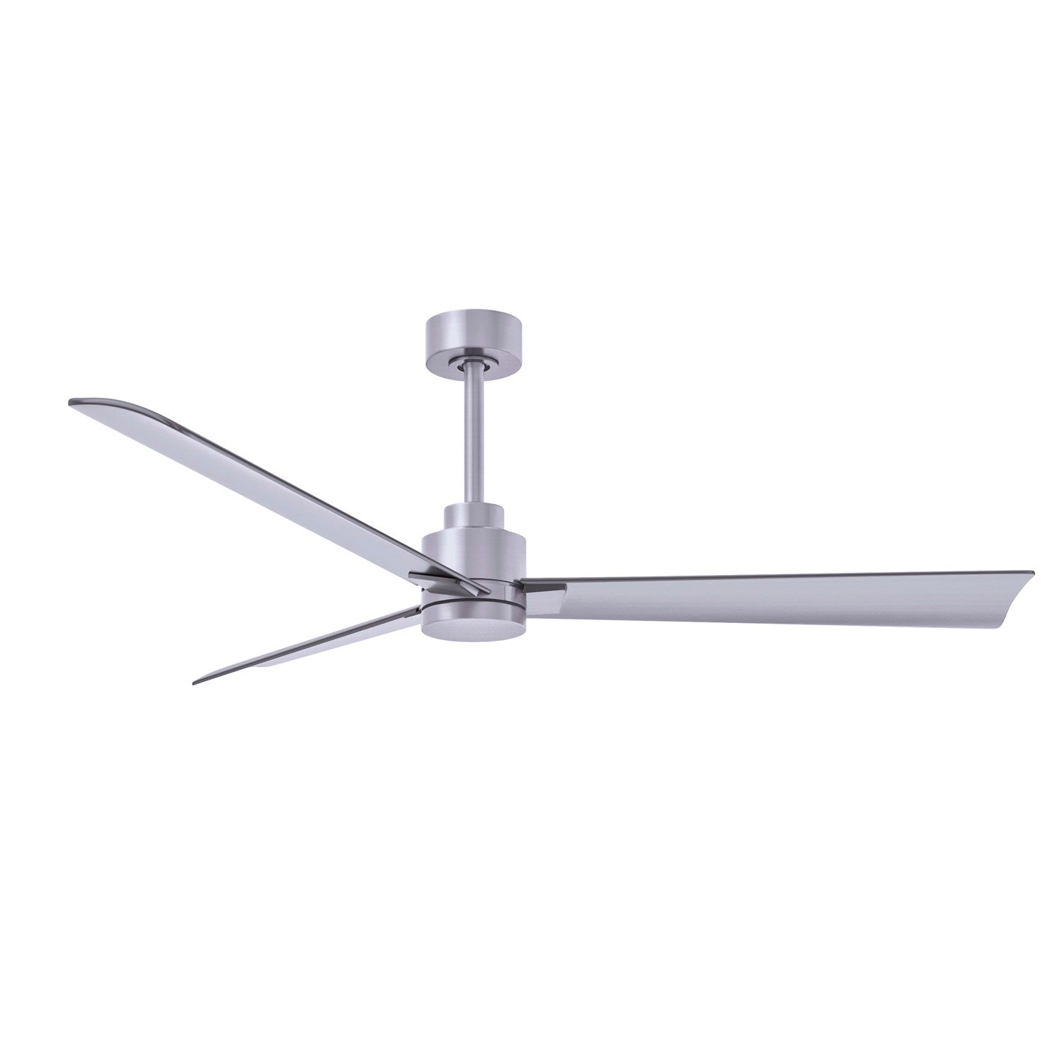 3-Blade Transitional Ceiling Fan In Brushed Nickel Finish by Matthews Fan Company