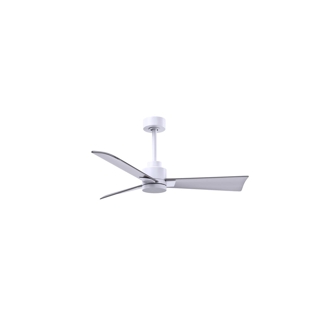 3-Blade Transitional Ceiling Fan In Matte White Finish by Matthews Fan Company