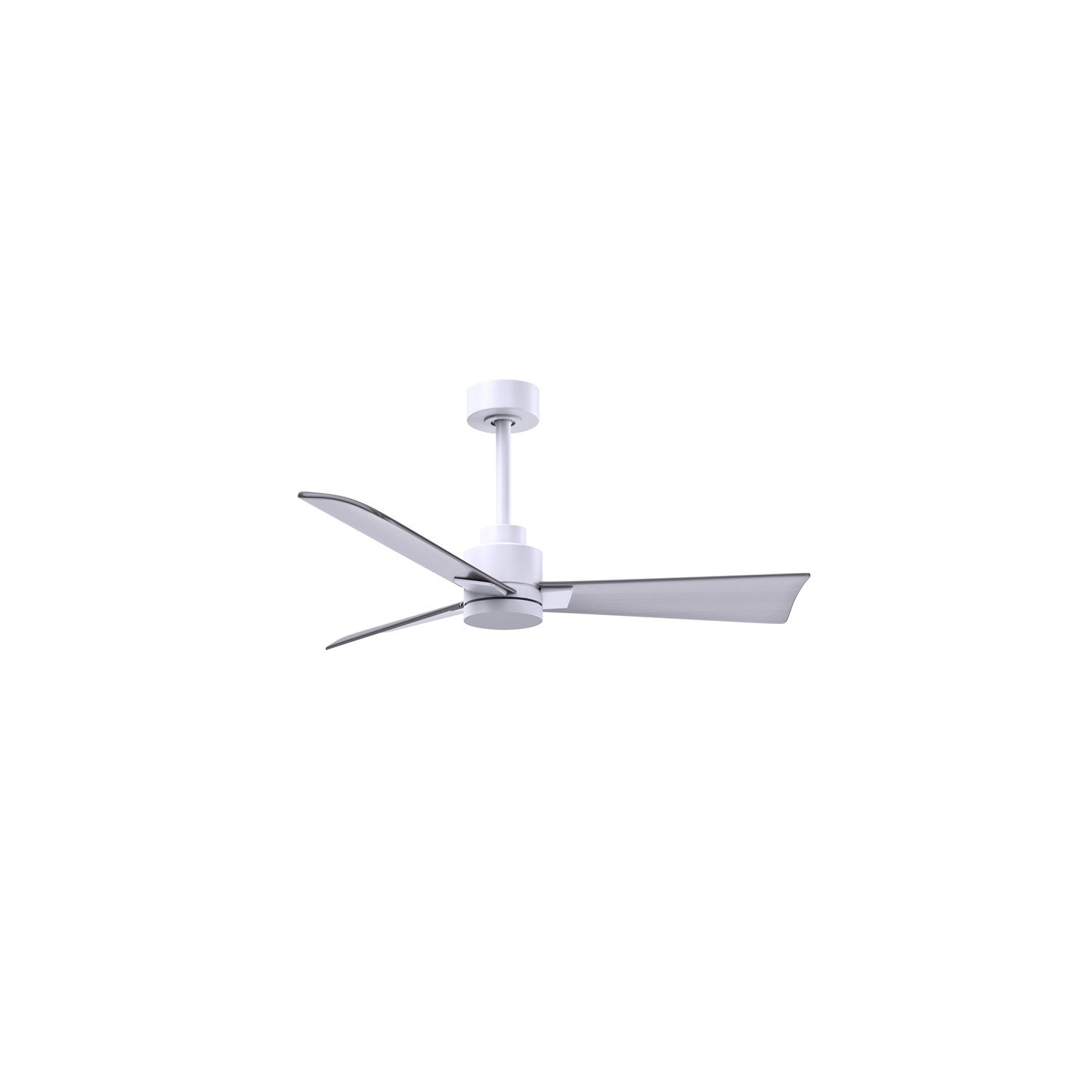 3-Blade Transitional Ceiling Fan In Matte White Finish by Matthews Fan Company