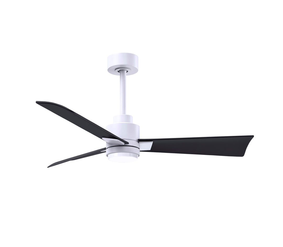 3-Blade Transitional Ceiling Fan In Matte White Finish by Matthews Fan Company