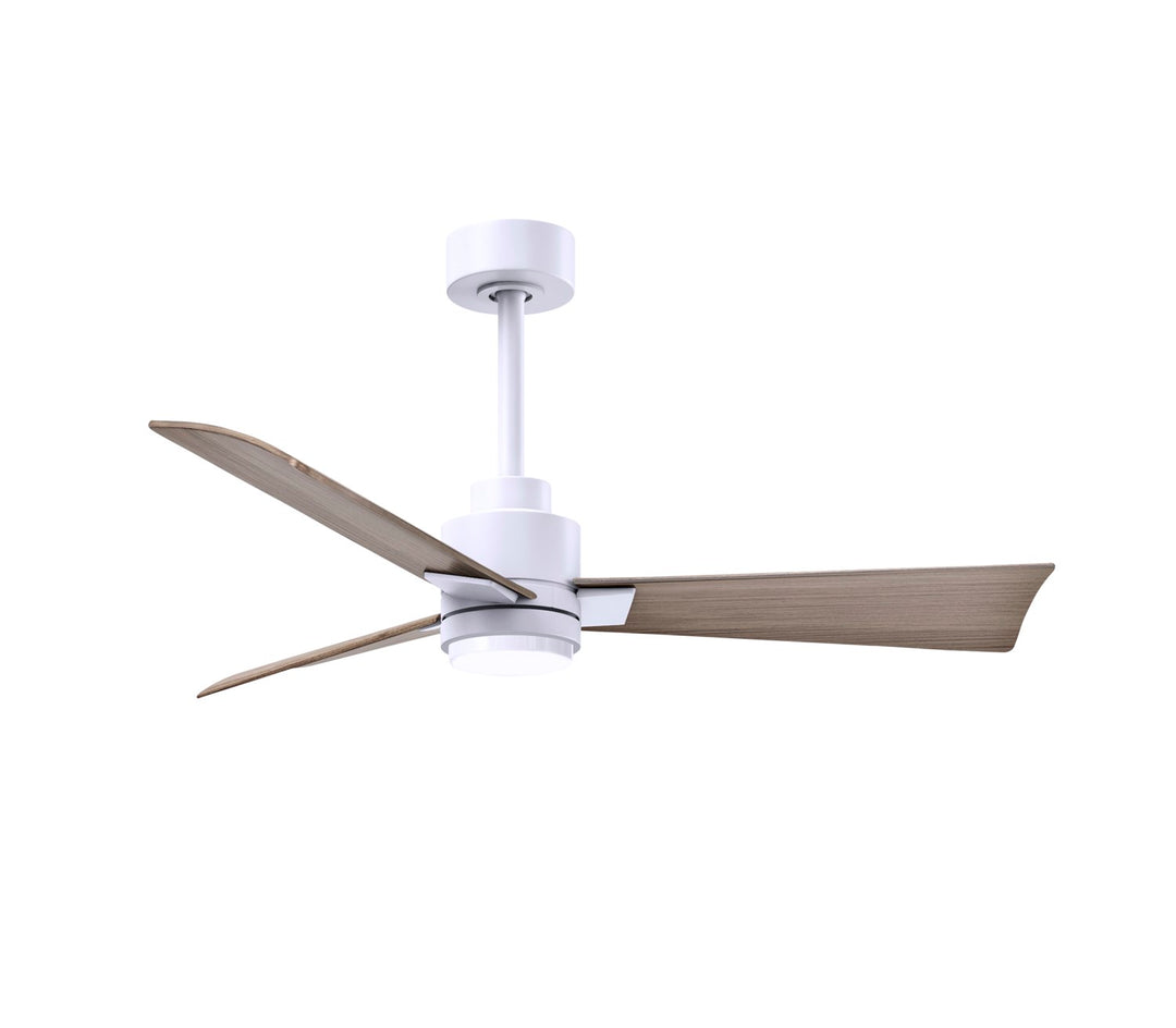 3-Blade Transitional Ceiling Fan In Matte White Finish by Matthews Fan Company
