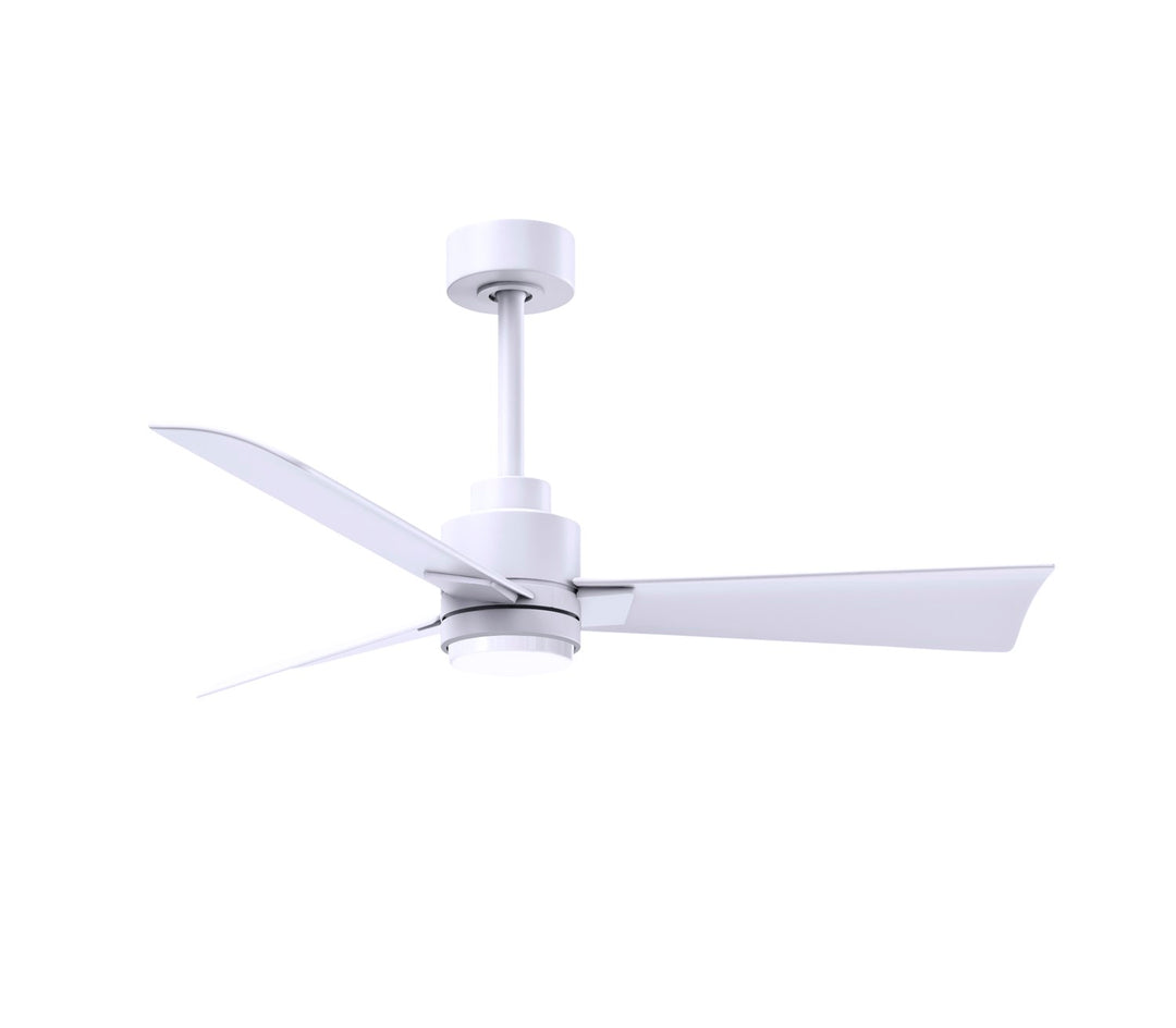 3-Blade Transitional Ceiling Fan In Matte White Finish by Matthews Fan Company