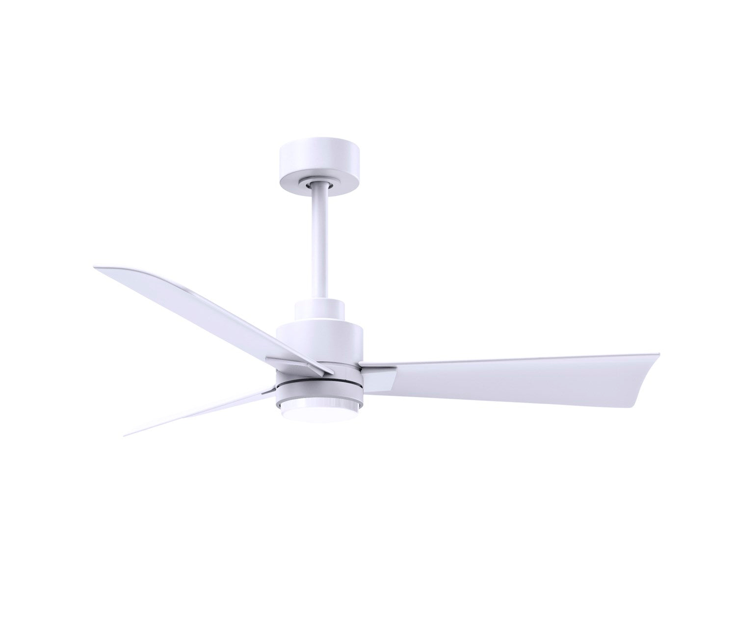 3-Blade Transitional Ceiling Fan In Matte White Finish by Matthews Fan Company