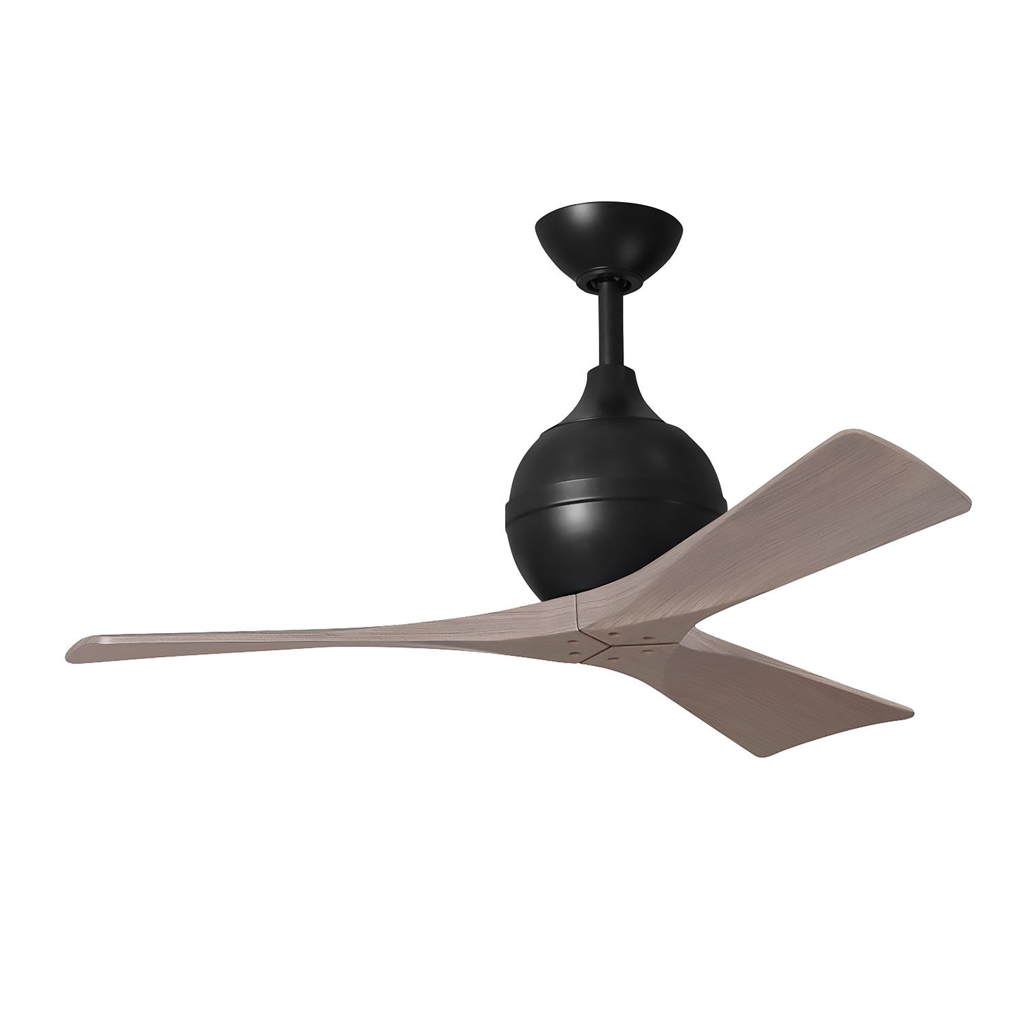 Three-Blade Paddle Fan In Matte Black Finish by Matthews Fan Company