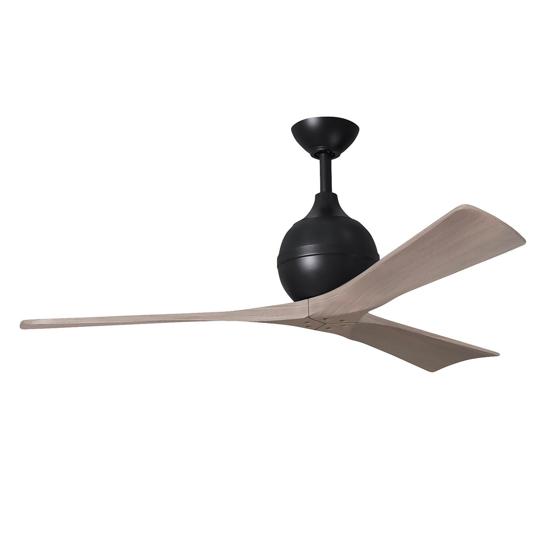 Three-Blade Paddle Fan In Matte Black Finish by Matthews Fan Company