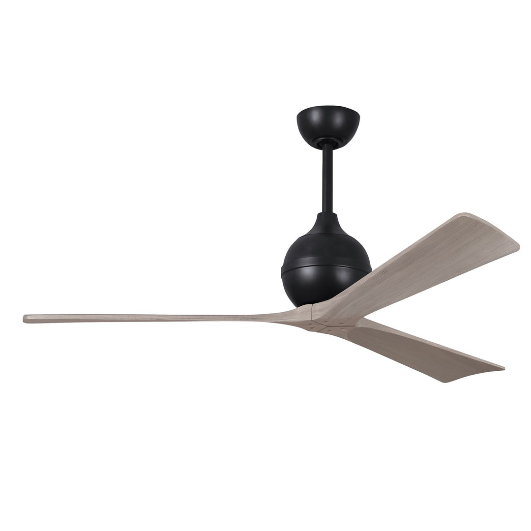 Three-Blade Paddle Fan In Matte Black Finish by Matthews Fan Company