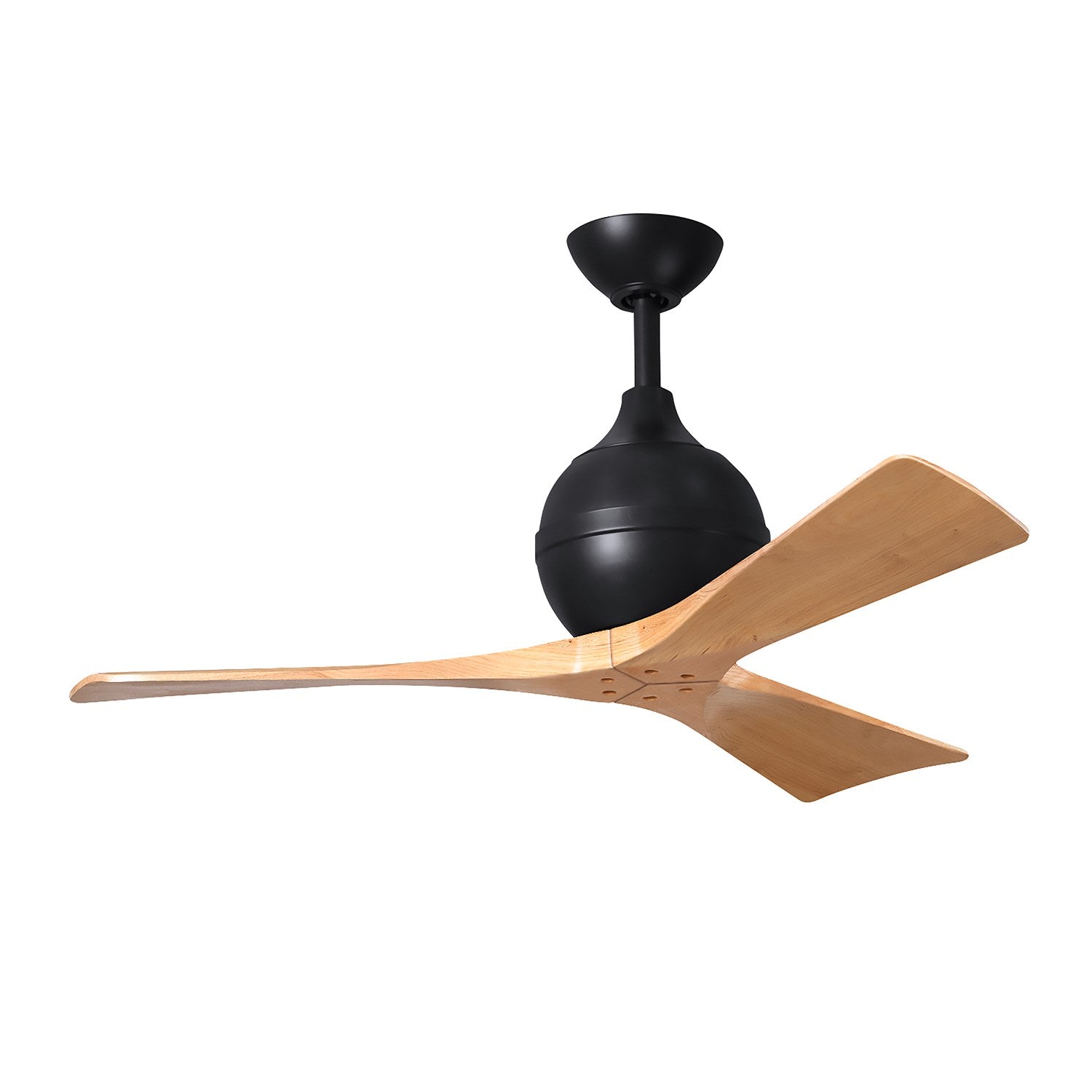 Three-Blade Paddle Fan In Matte Black Finish by Matthews Fan Company