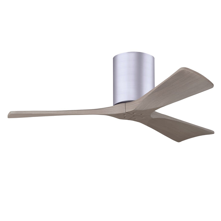 H Three-Blade Flush Mount Paddle Fan In Brushed Nickel Finish by Matthews Fan Company