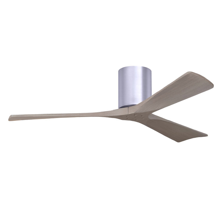H Three-Blade Flush Mount Paddle Fan In Brushed Nickel Finish by Matthews Fan Company