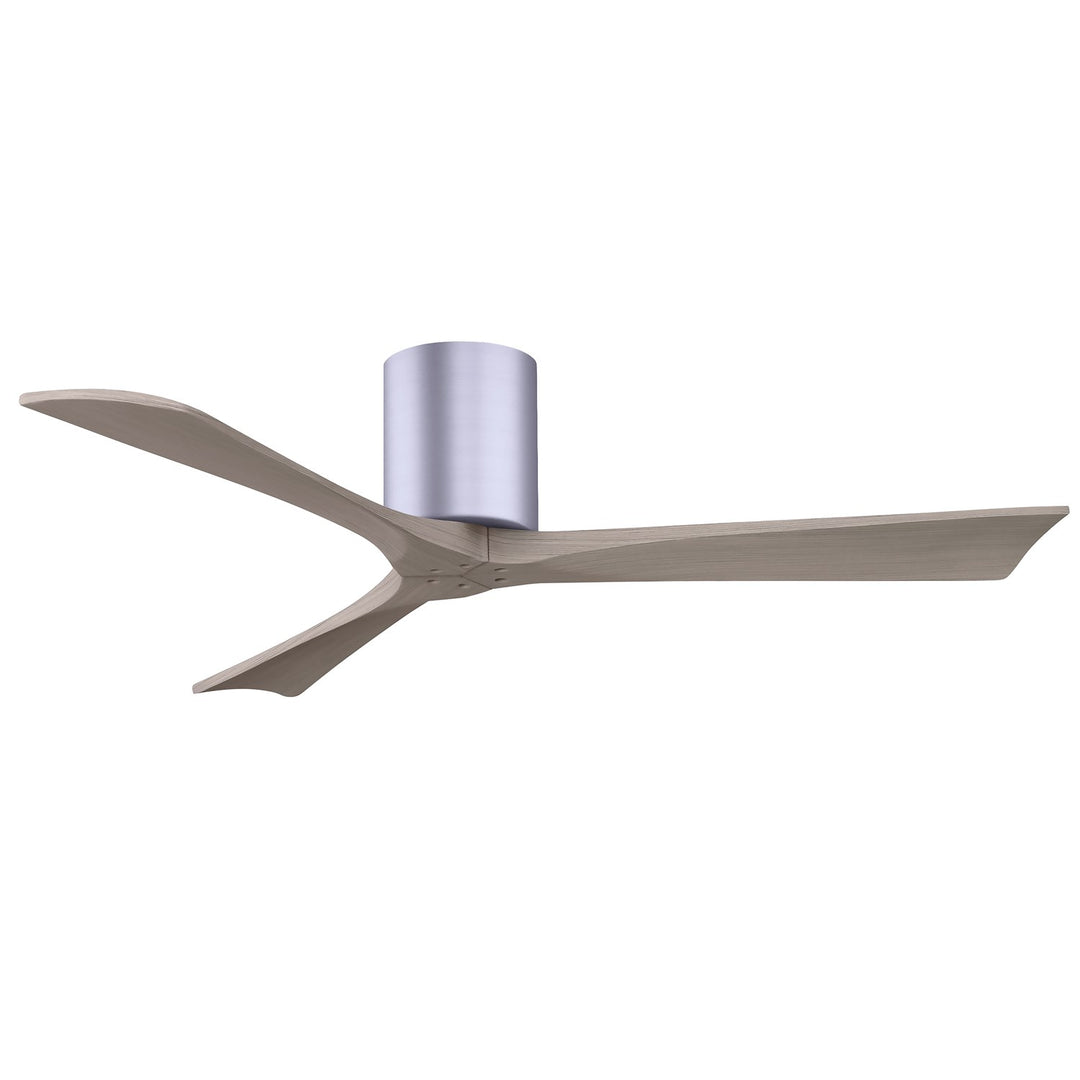 H Three-Blade Flush Mount Paddle Fan In Brushed Nickel Finish
