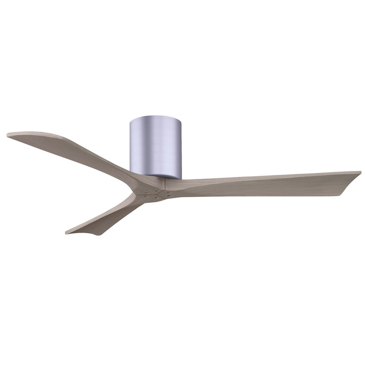 H Three-Blade Flush Mount Paddle Fan In Brushed Nickel Finish