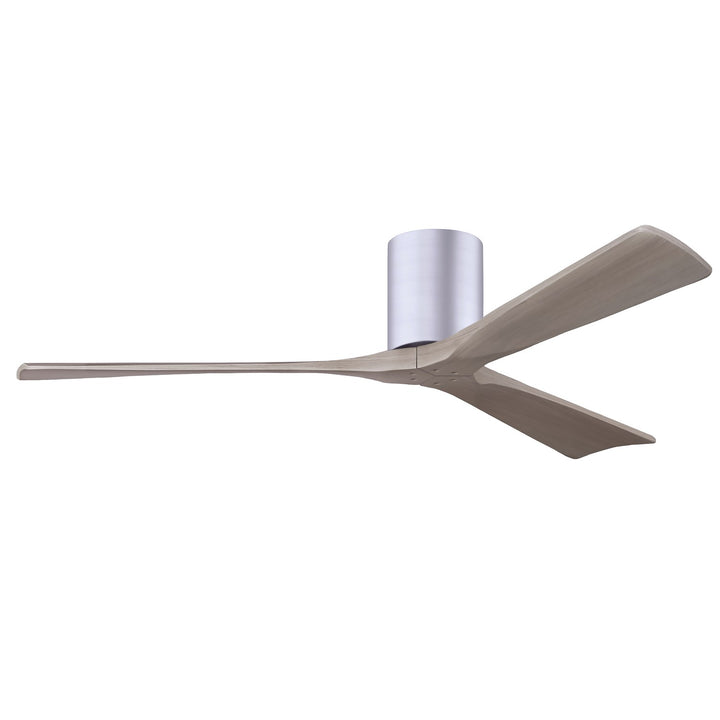 H Three-Blade Flush Mount Paddle Fan In Brushed Nickel Finish by Matthews Fan Company
